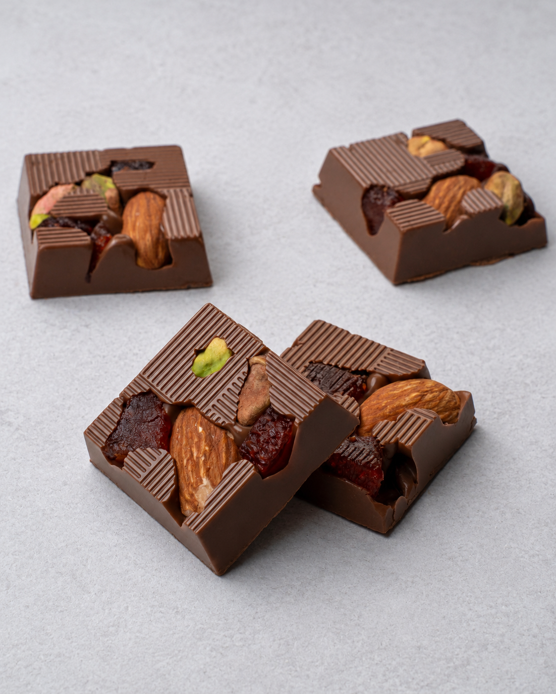 Milk Square With Dried Fruits