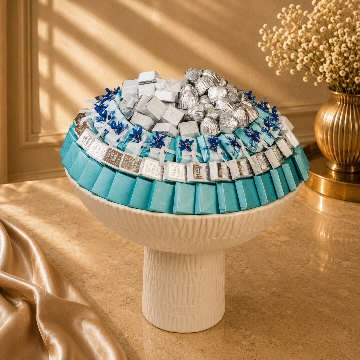 Ceramic White Bowl - Mix Chocolate