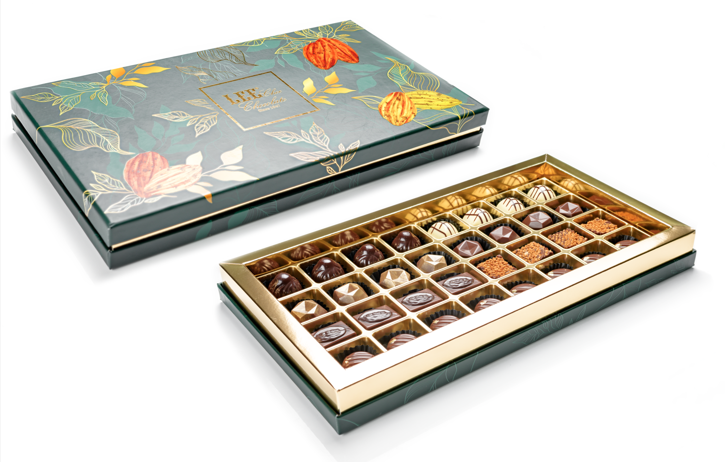 Richy Chocolate Box (Deep Emerald Green) — علبة شوكولاتة ريتشي أخضر زمردي داكن