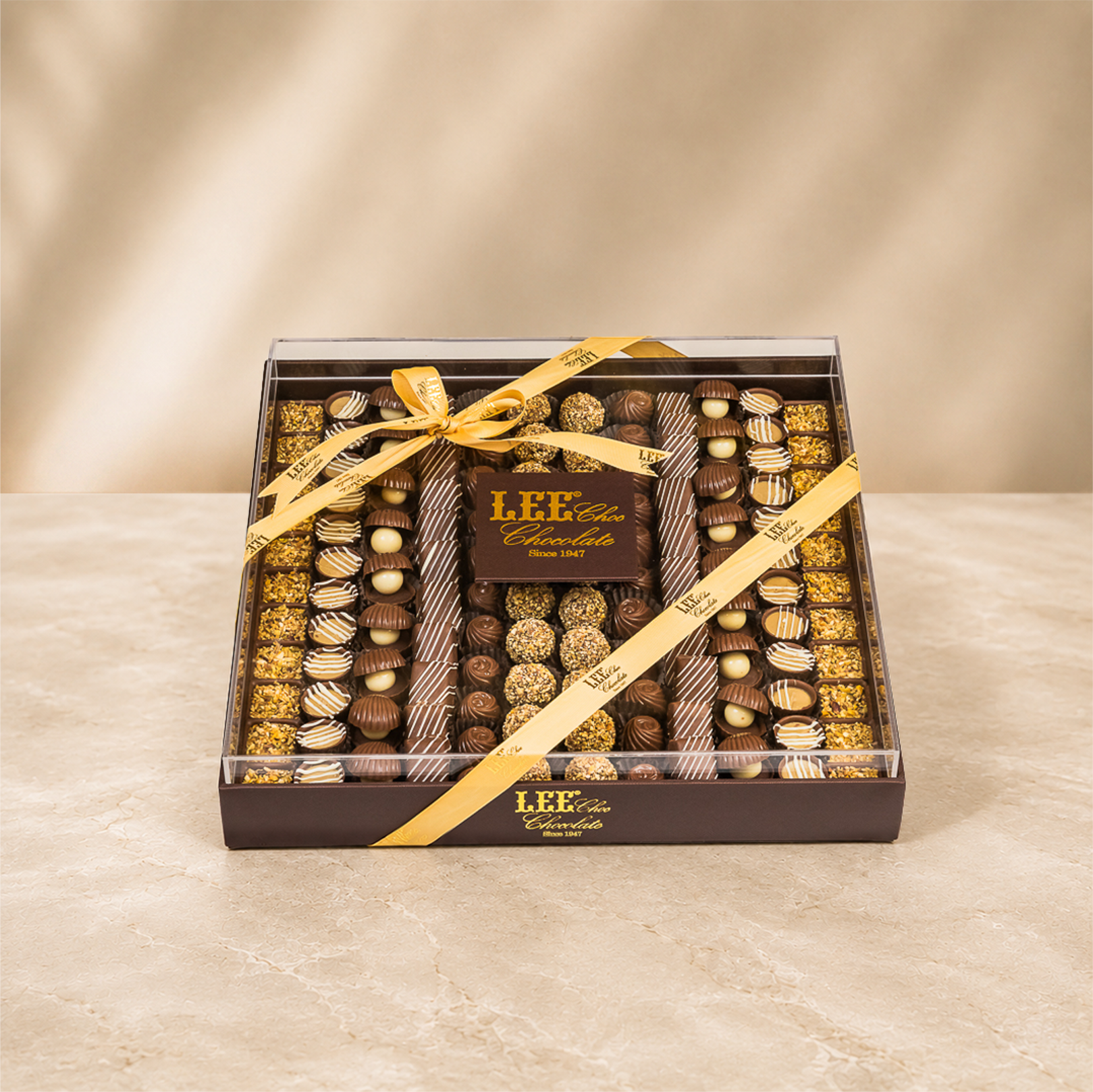 Lee Leather Square Box - Mix Chocolate