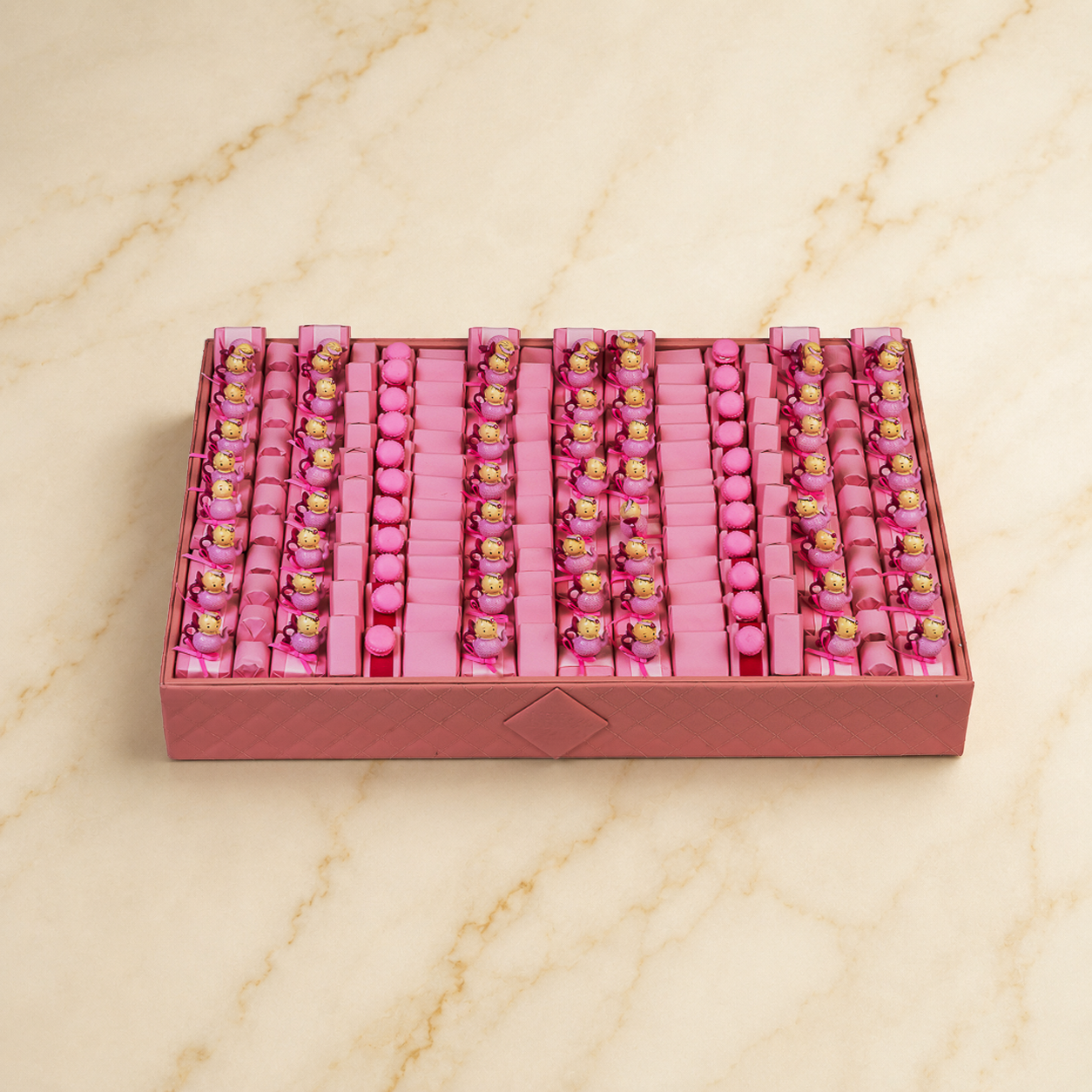 Baby Girl Leather Tray - Mix Chocolate