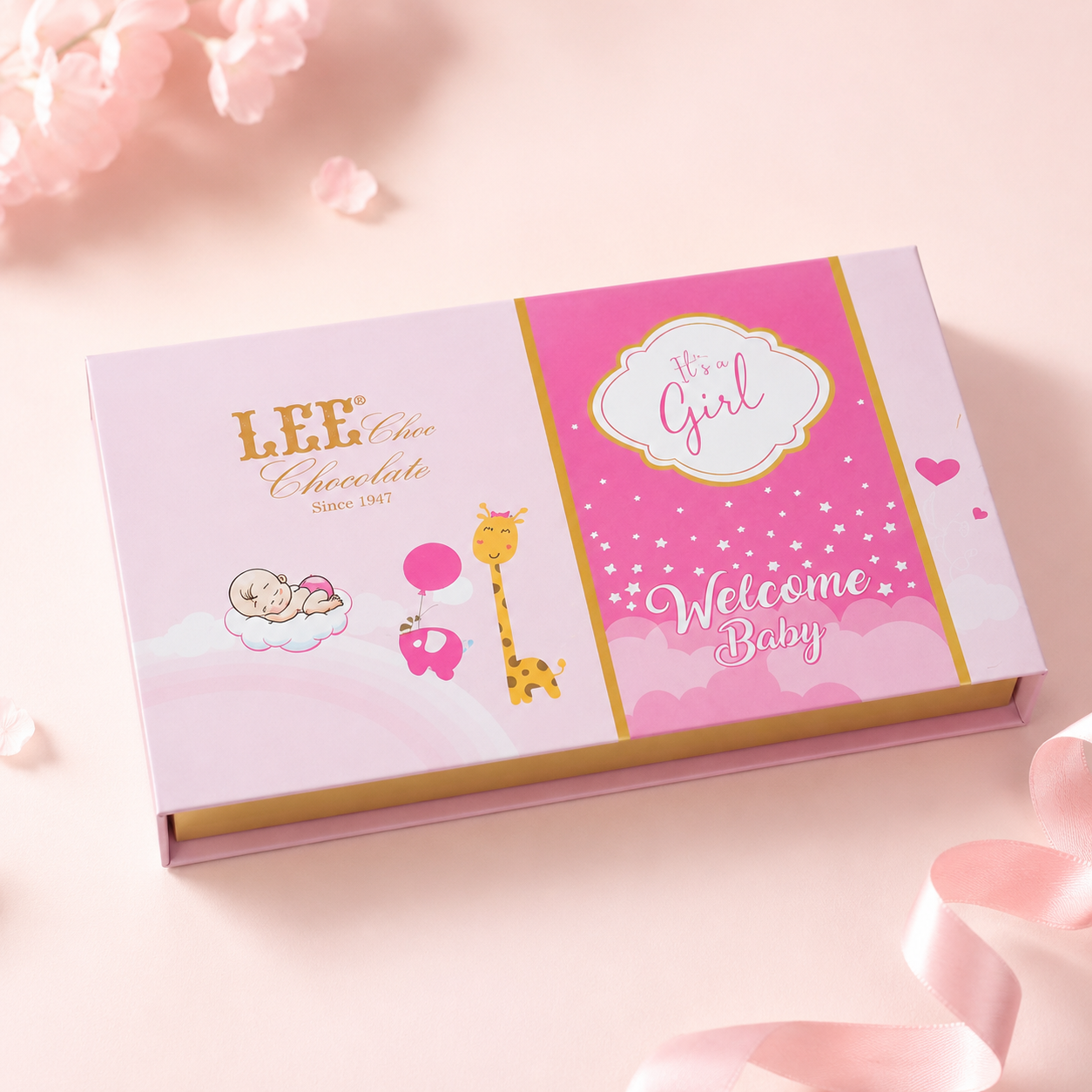 New Born Mix Chocolate Box - Baby Girl