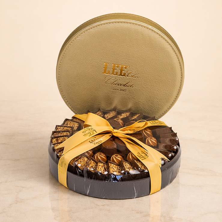 LEE Leather Round Box - Mix Chocolate