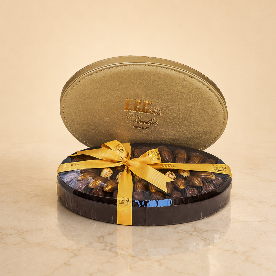 LEE Leather Oval Box - Mix Chocolate